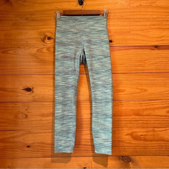 Lululemon Wunder Under High Rise Leggings Space Dye Camo Alberta Lake Fresh Teal - Picture 2 of 10